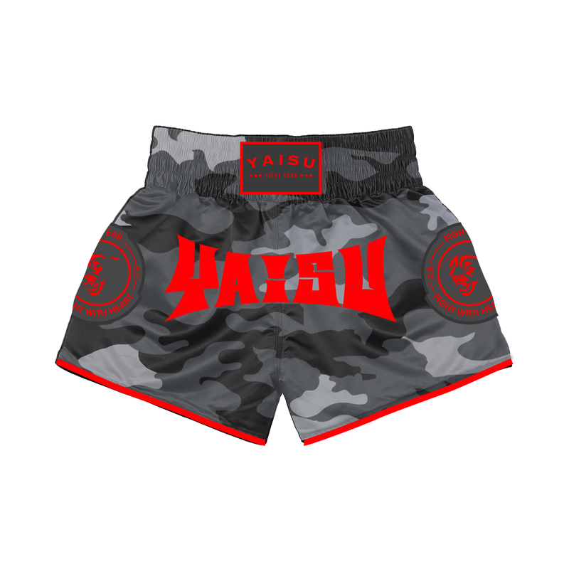 Muay Thai Shorts - Black Camo