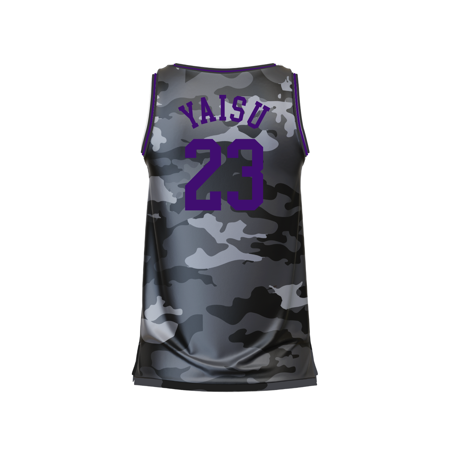 Yaisu Polyester Jersey - Black Camo