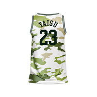 Yaisu Polyester Jersey - Green Camo
