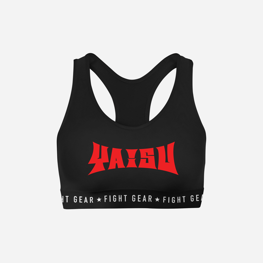 Yaisu Key Compression Sports Bra - Black/Red