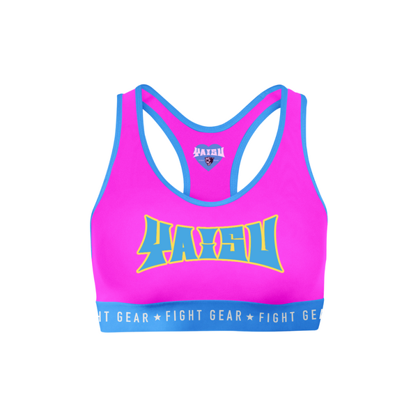 Yaisu Key Compression Sports Bra - Pink/Blue