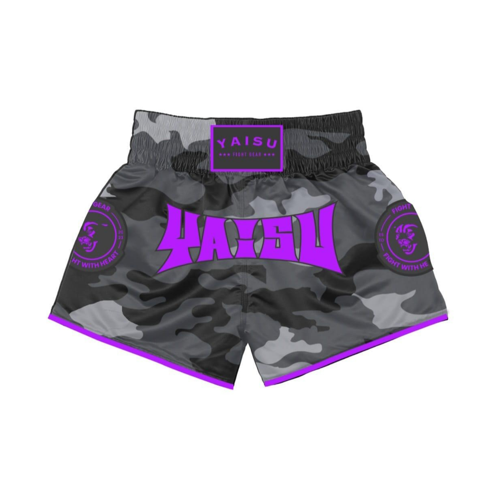 Muay Thai Shorts - Purple Camo