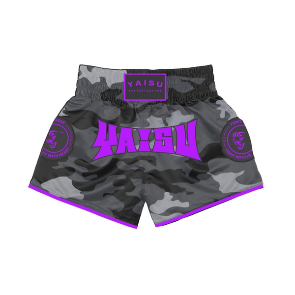 Muay Thai Shorts - Purple Camo